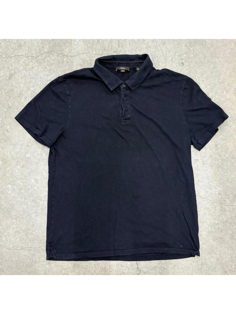 VINCE Navy Blue Polo Shirt